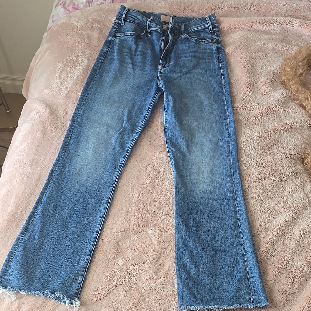 MOTHER The Hustler High Rise Ankle Denim Jeans